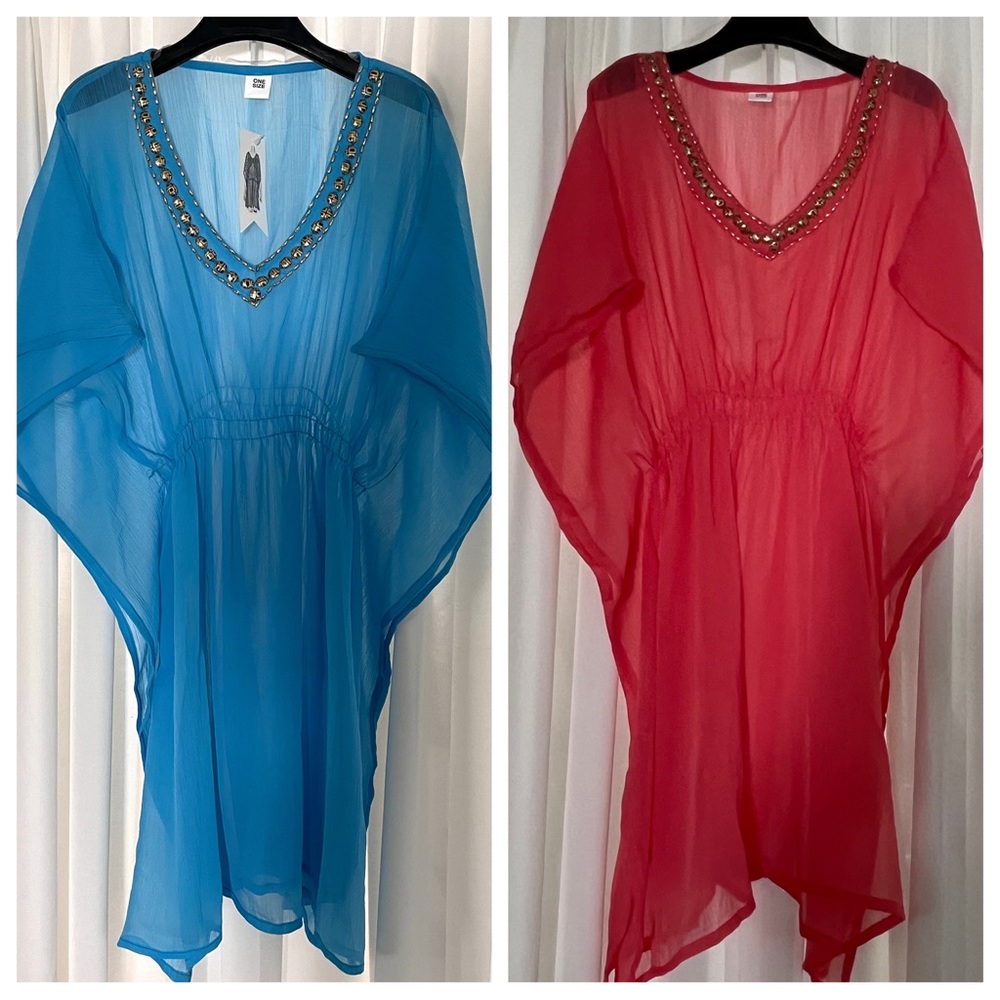 NEW Kaftan Swimsuit CoverUps, 2 Colors as a Set